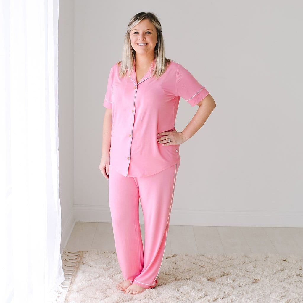 Mommy wearing Pink Lemonade Women's Relaxed Pant Luxe Loungewear