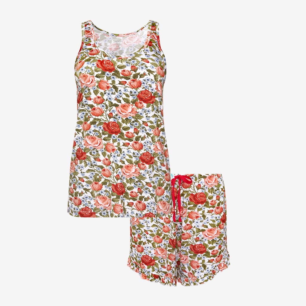 Alma Women's Tank Ruffled Short Set
