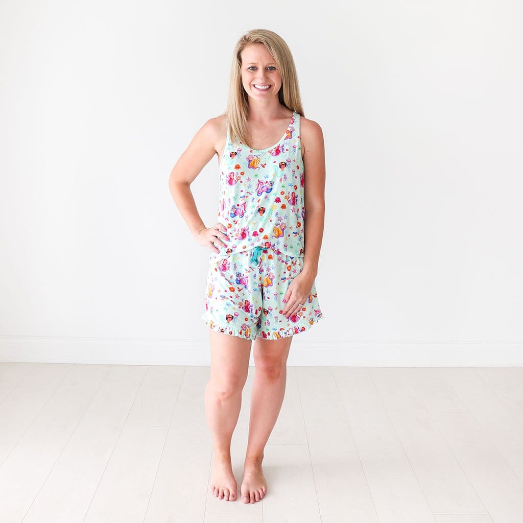 Mommy wearing Kai Women's Sleeveless Short Loungewear