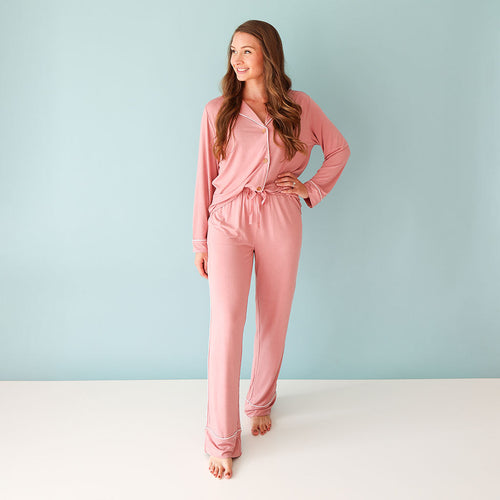 Dusty Rose Women's Relaxed Pant Luxe Loungewear