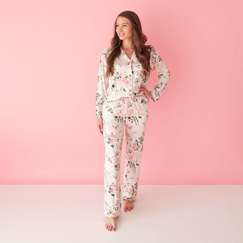 Vintage Pink Rose Women's Relaxed Pant Luxe Loungewear