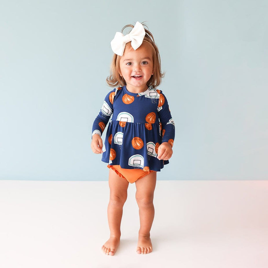 Swish Long Sleeve Peplum Ruffled Bummie Set