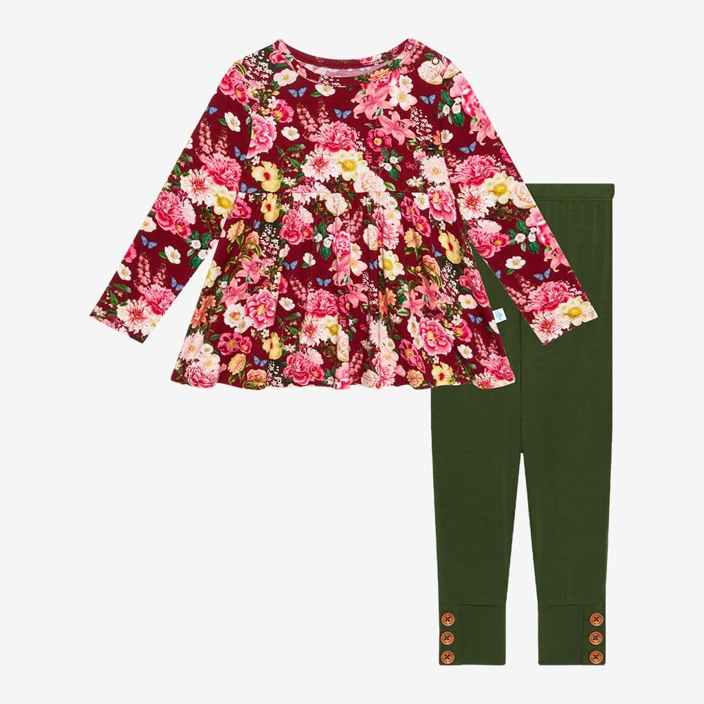 Ayla Long Sleeve Peplum Legging Set
