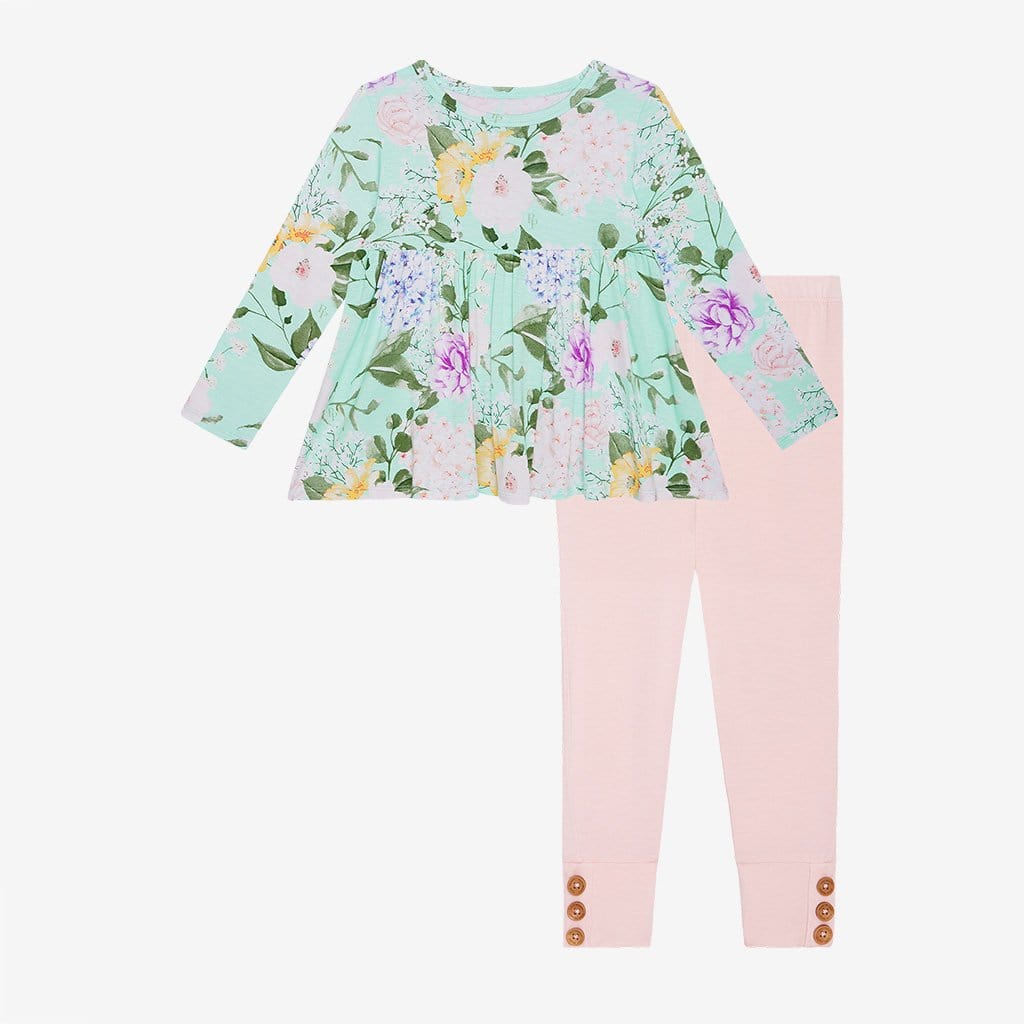 Erin Long Sleeve Peplum Legging Set