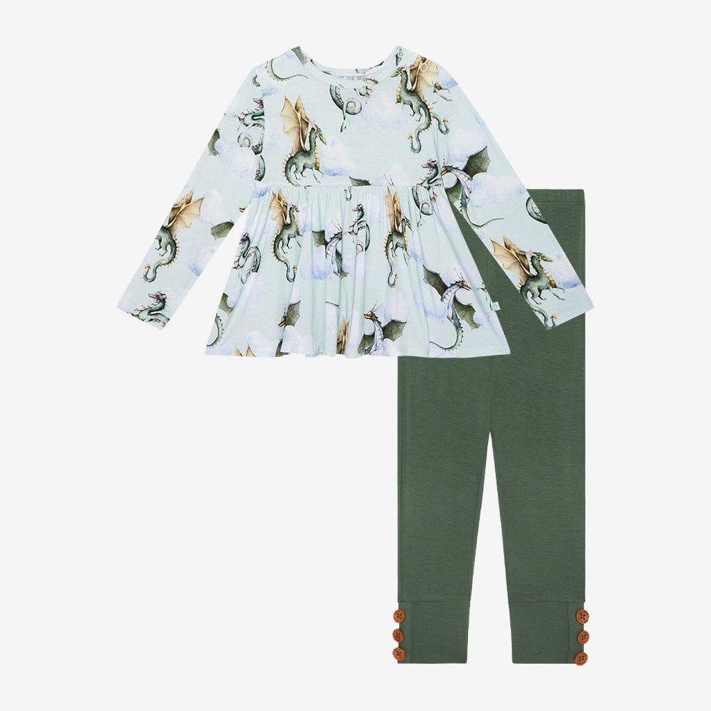 Percy Long Sleeve Peplum Legging Set