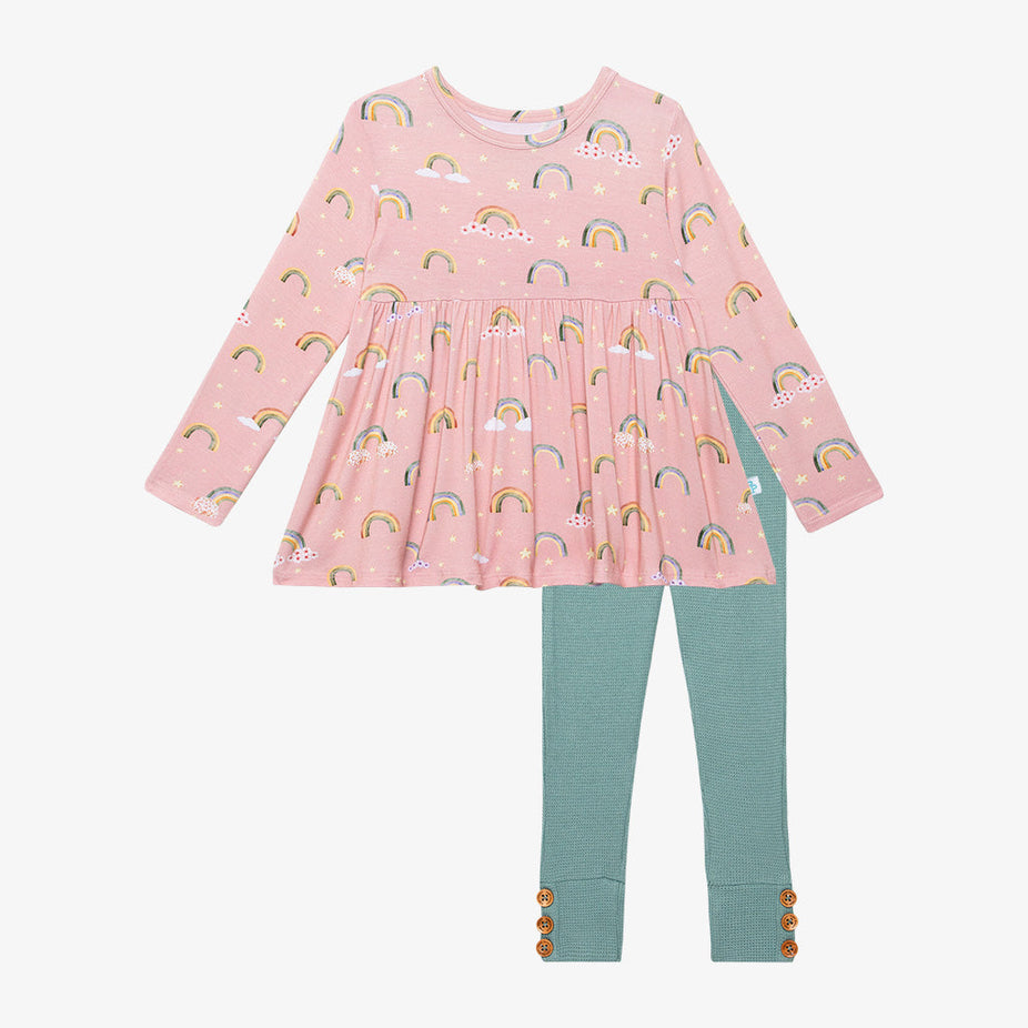 Shay Long Sleeve Peplum Legging Set