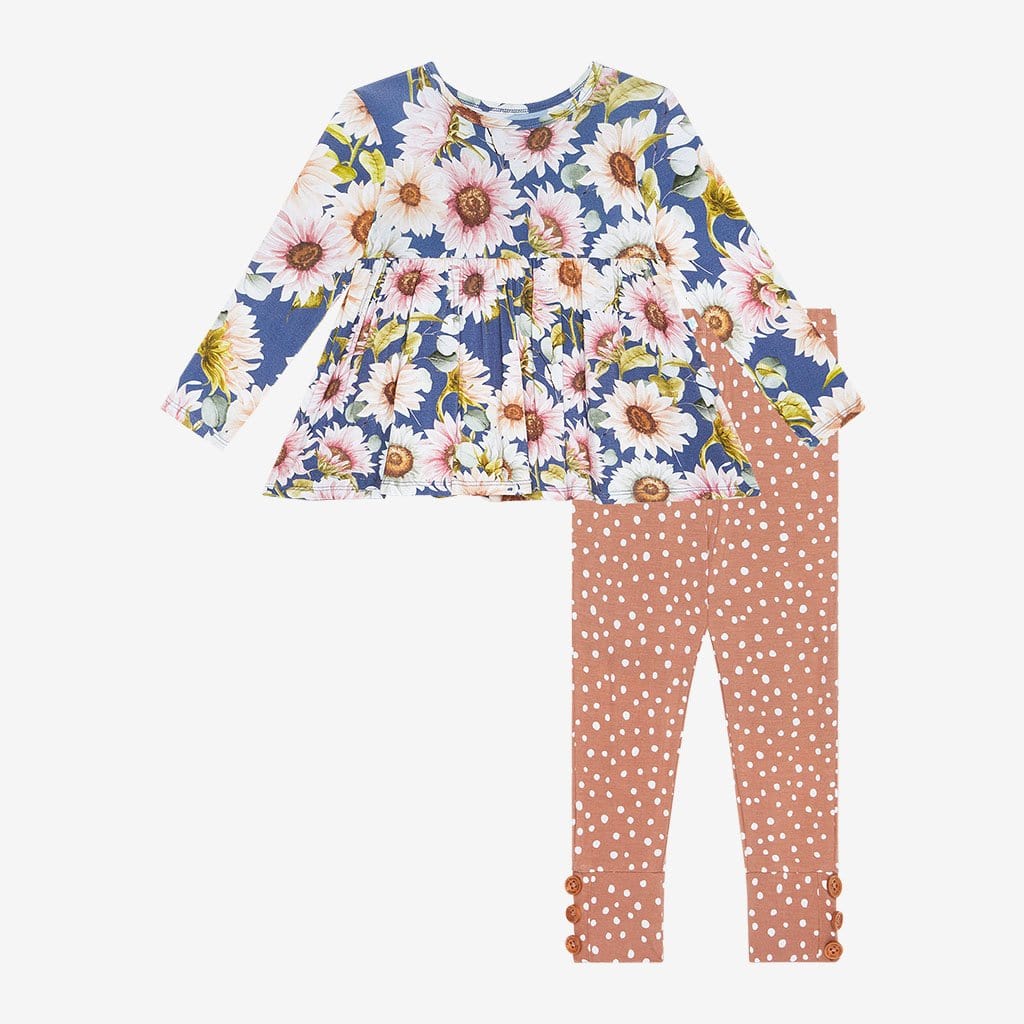 Soraya Floral Two Piece Set Peplum & Leggings