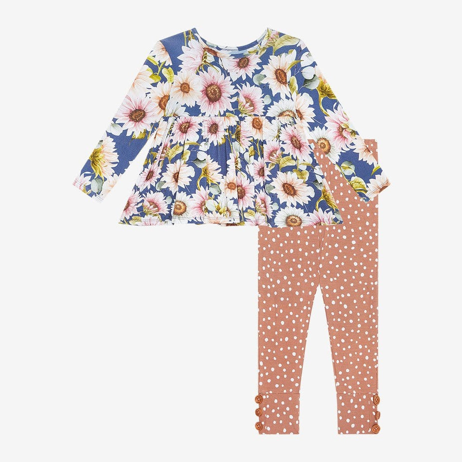 Soraya Floral Two Piece Set Peplum & Leggings
