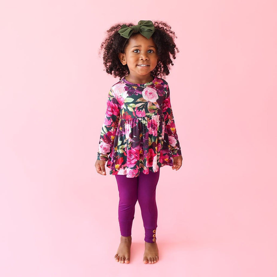 Zelda Long Sleeve Peplum Legging Set