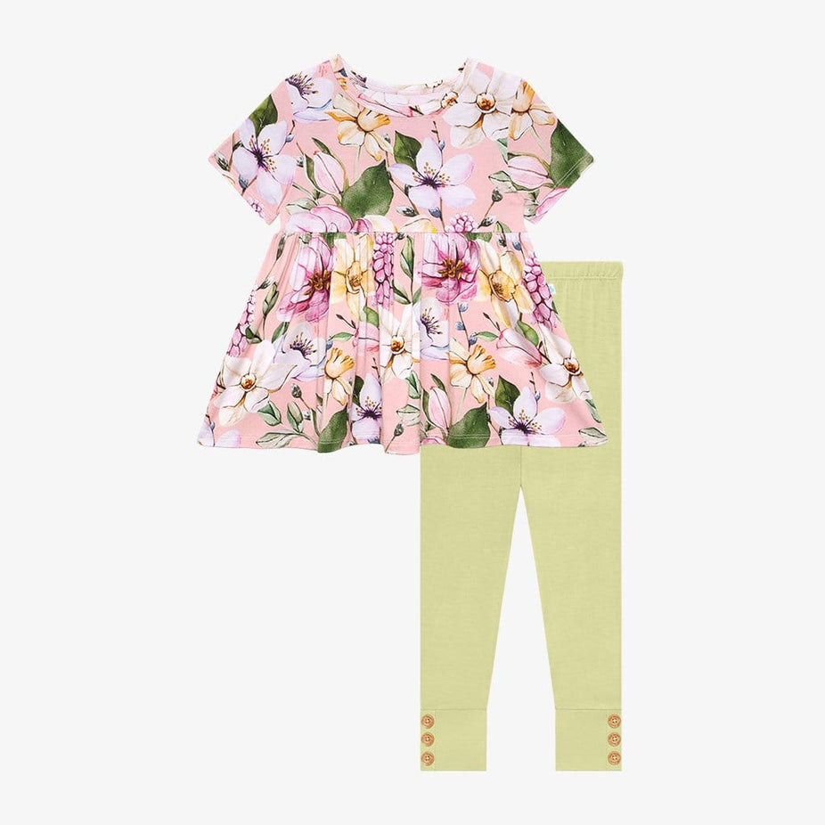 Margot Short Sleeve Peplum Legging Set