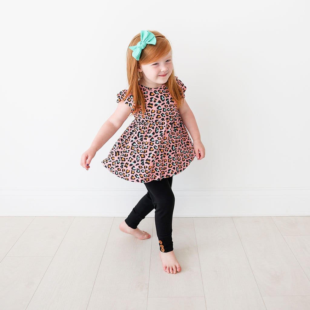 Roxy Ruffled Cap Sleeve Peplum Legging Set