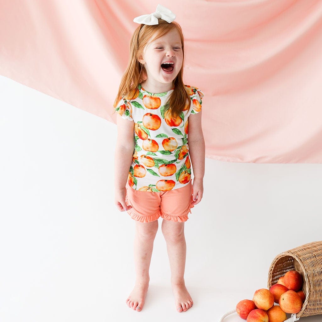 Georgia Ruffled Cap Sleeve Top Ruffled Short Set