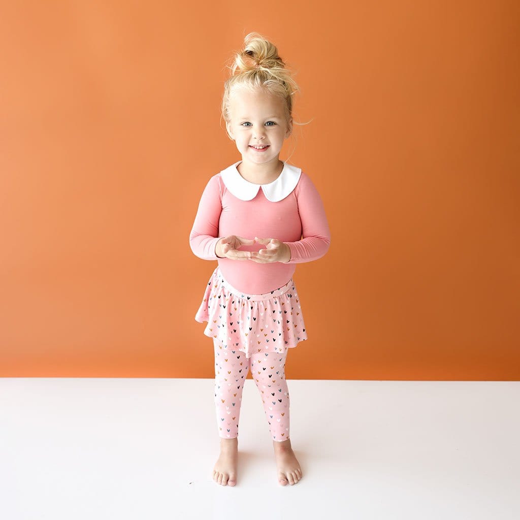 Cassidy Long Sleeve Collared Top Skirted Legging Set