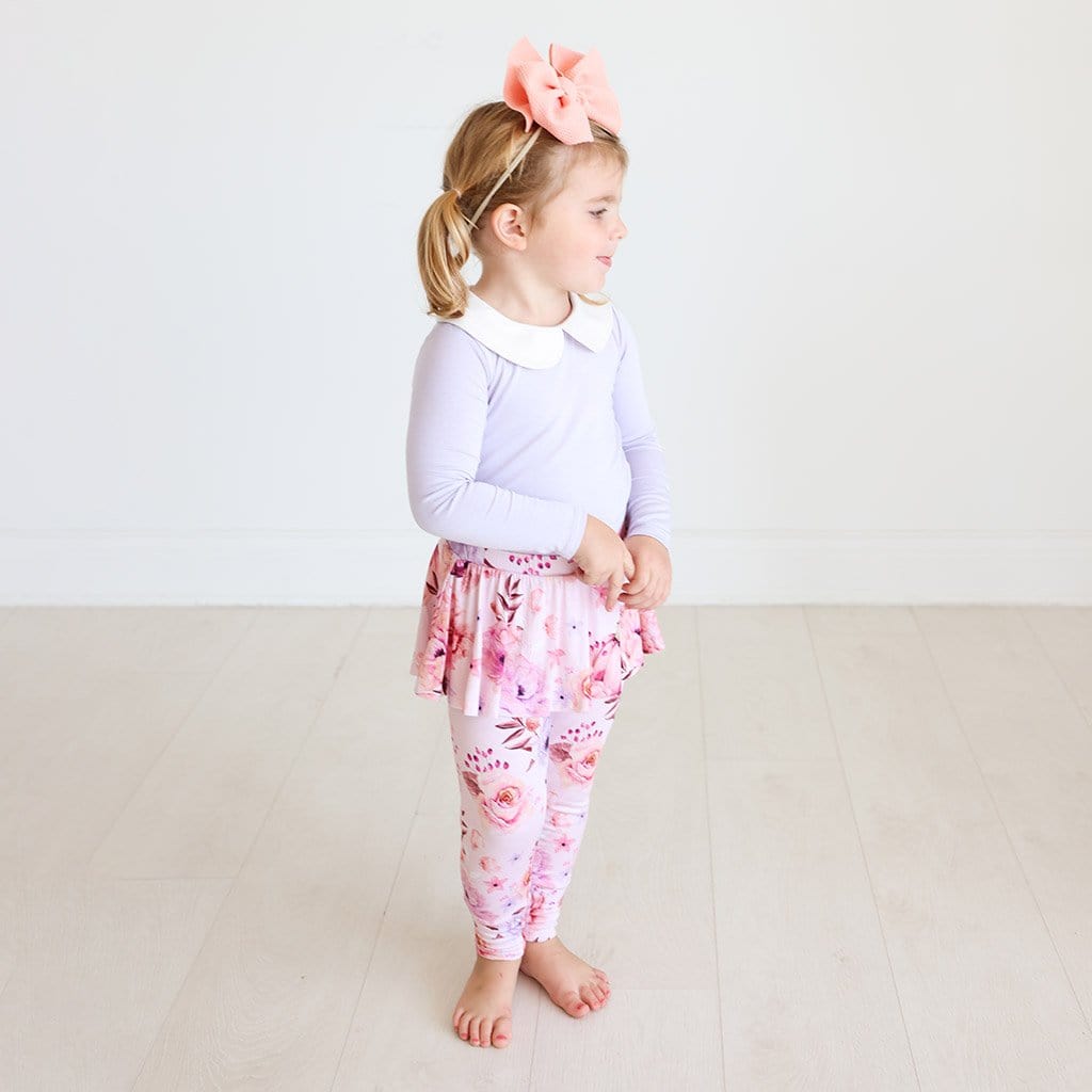 Danielle Long Sleeve Collared Top Skirted Legging Set