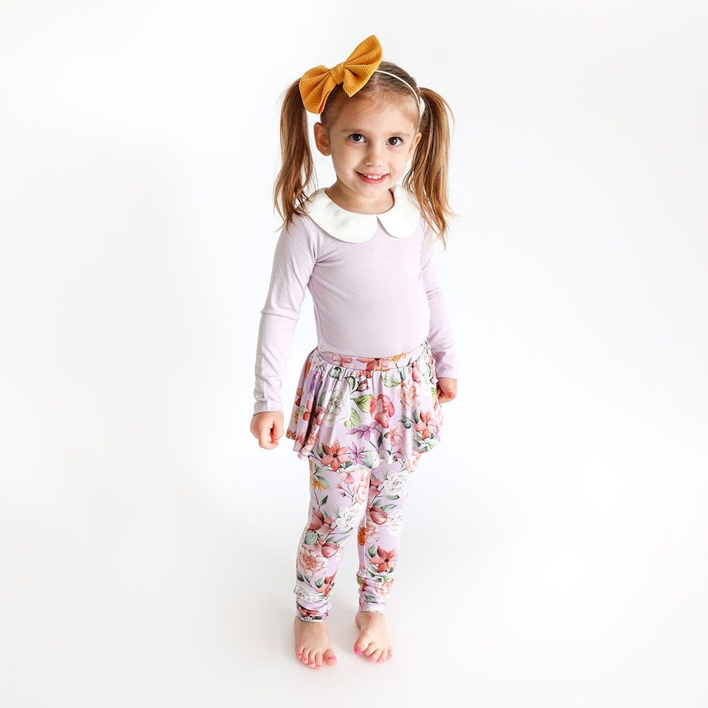 Pari Long Sleeve Collared Top Skirted Legging Set