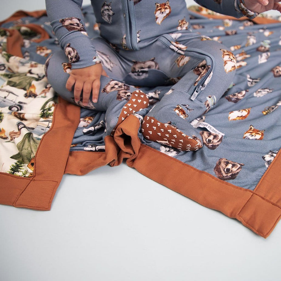 Forest Animal Baby Blanket Luxe Patoo Scout & Camp