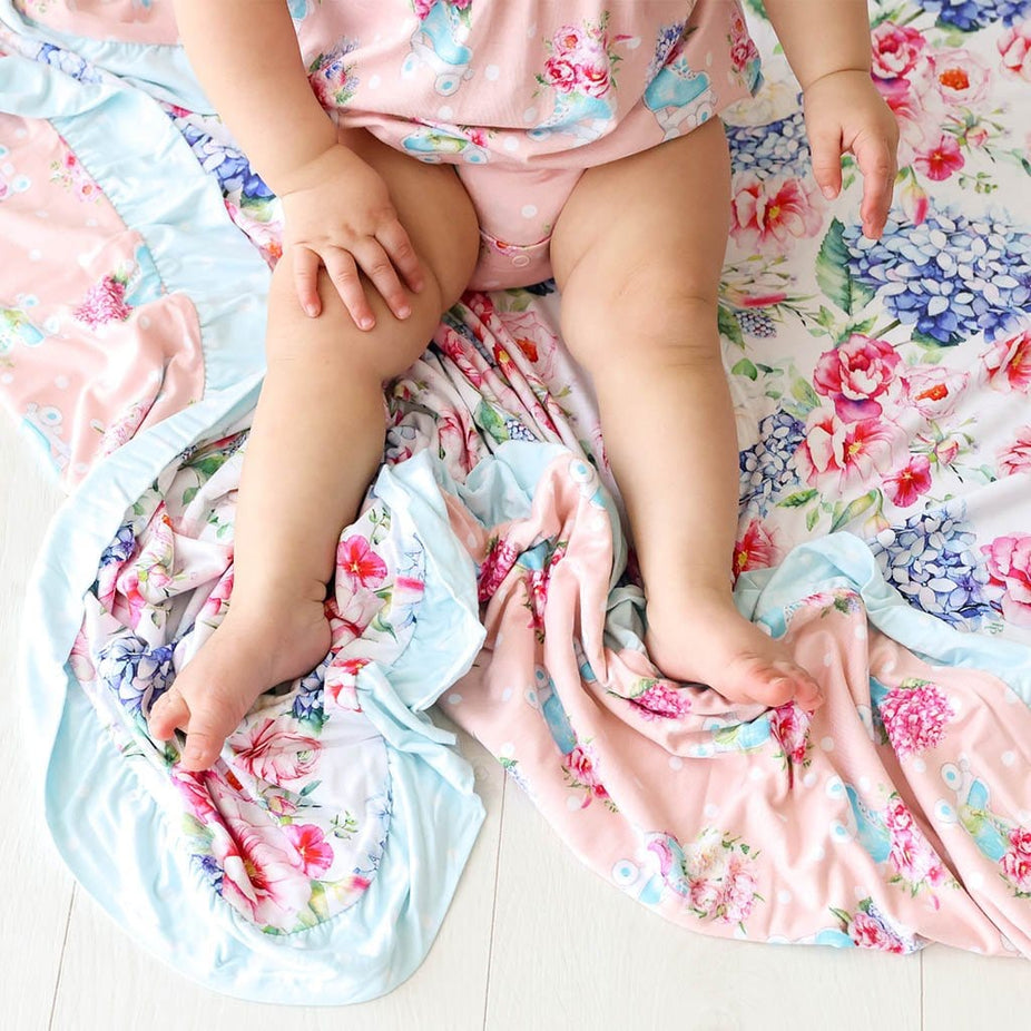 Jenny & Sally Ruffled Luxe Patoo in pink print