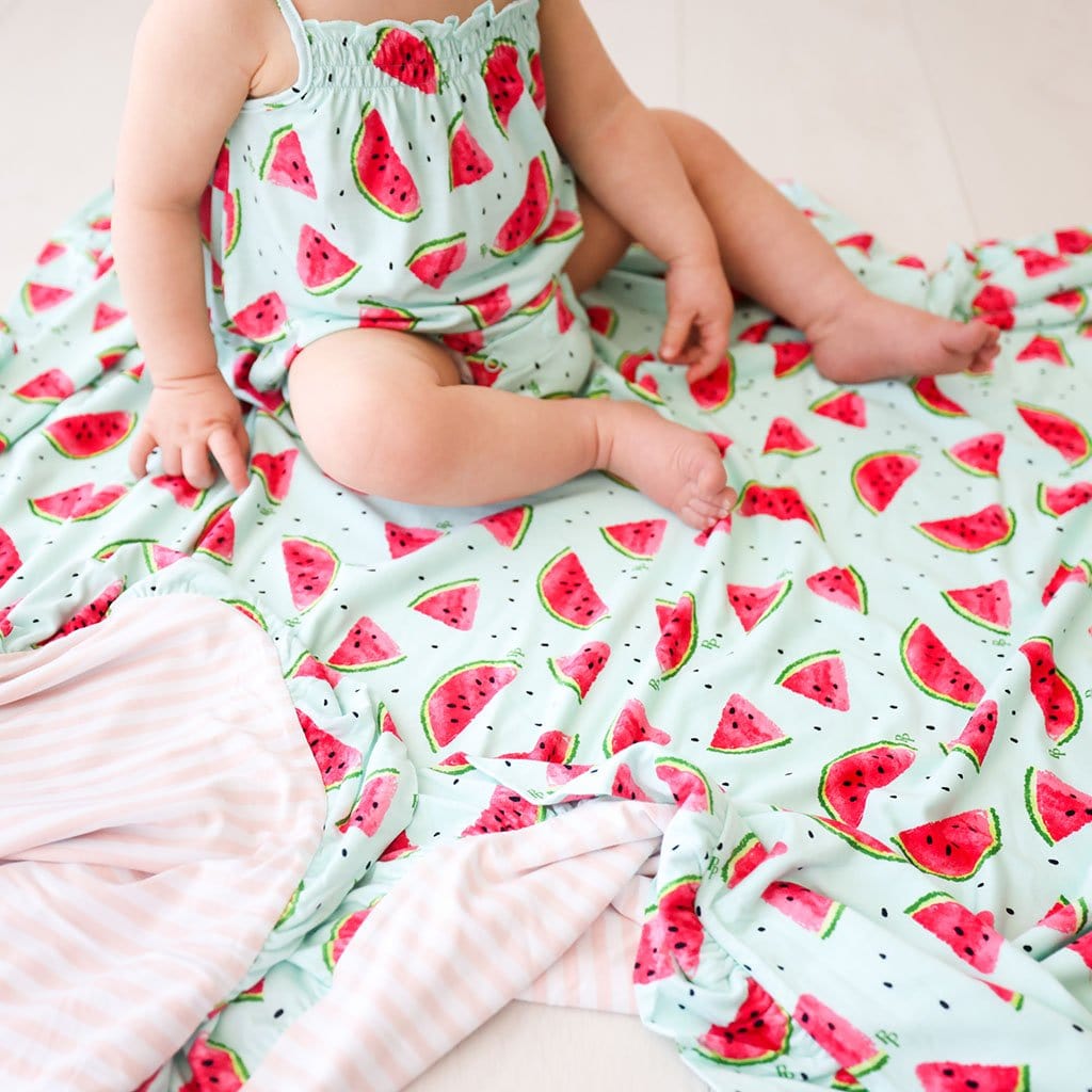Baby on Mellony & Cotton Candy Stripe Ruffled Luxe Patoo