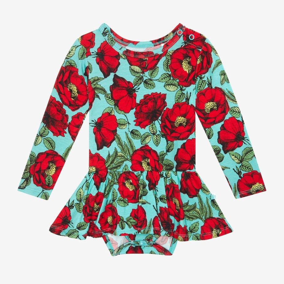 alice + olivia® Beach Bliss Long Sleeve Twirl Skirt Bodysuit