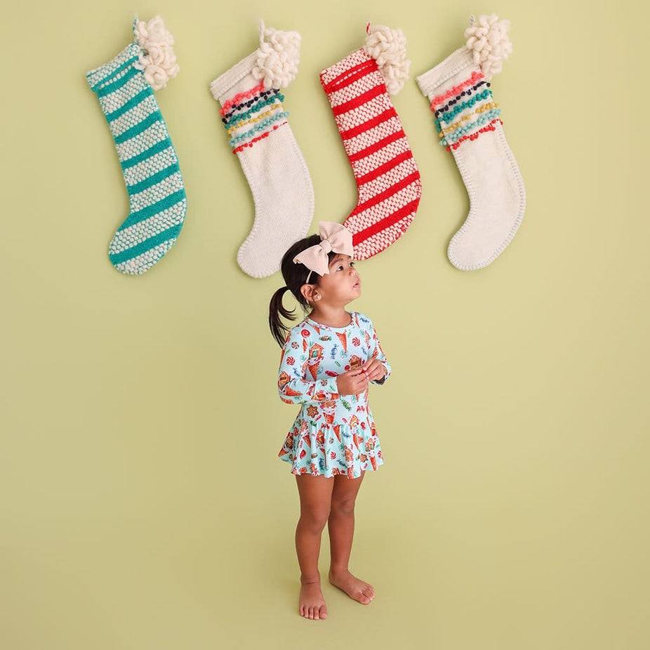 Gingerbreadville Long Sleeve Twirl Skirt Bodysuit
