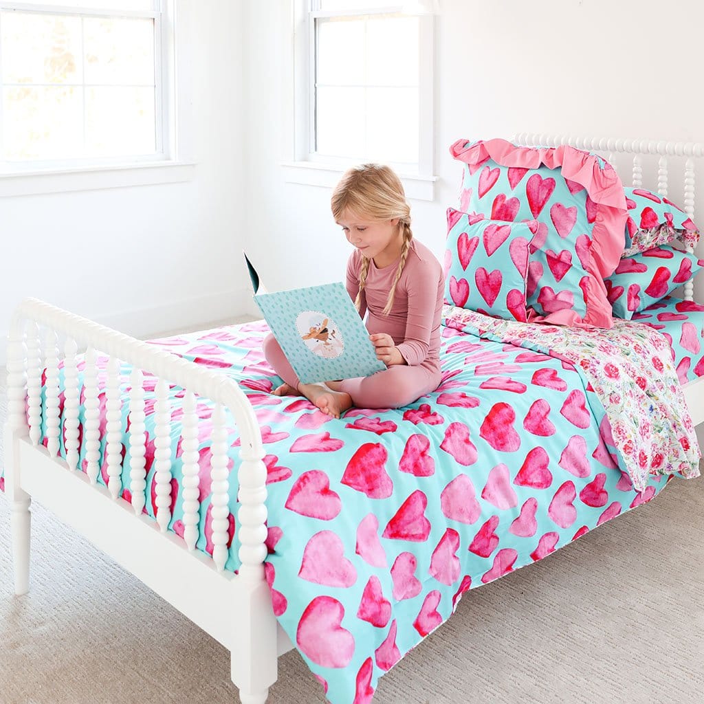 Queen of Hearts Ruffled Euro Sham