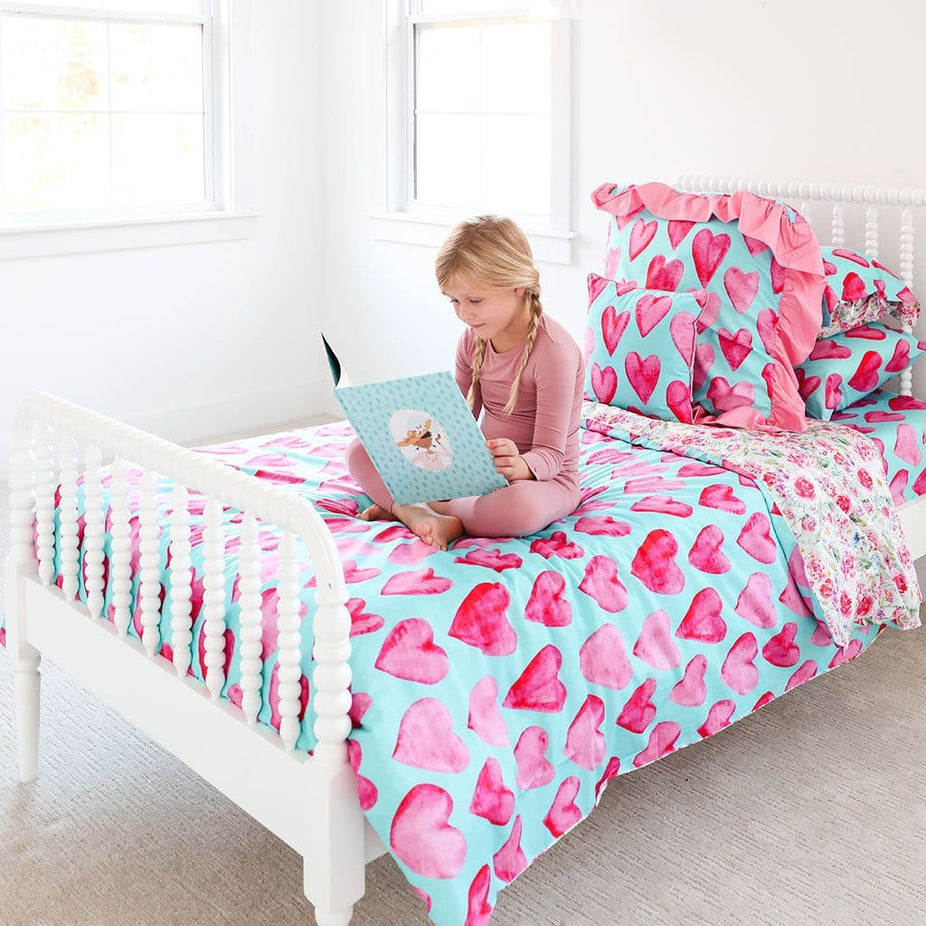 Queen of Hearts Ruffled Euro Sham