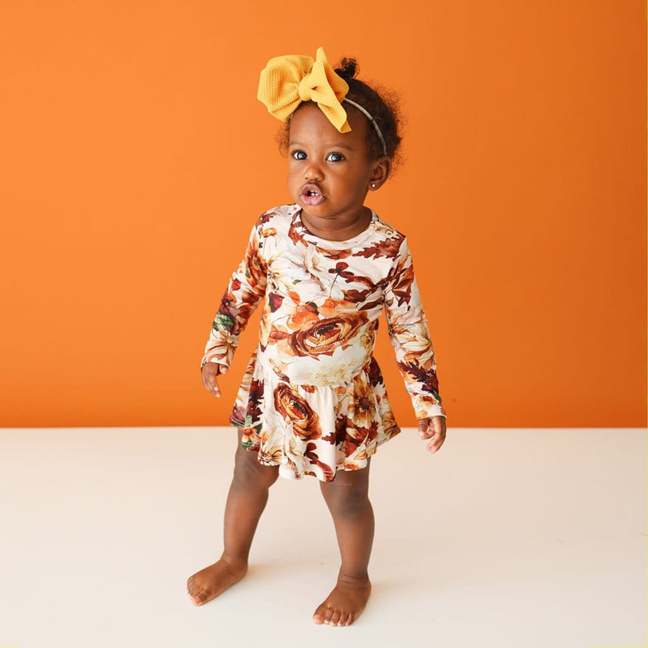 Baby Girl in Floral Baby Girl Twirl Skirt Bodysuit Julieta