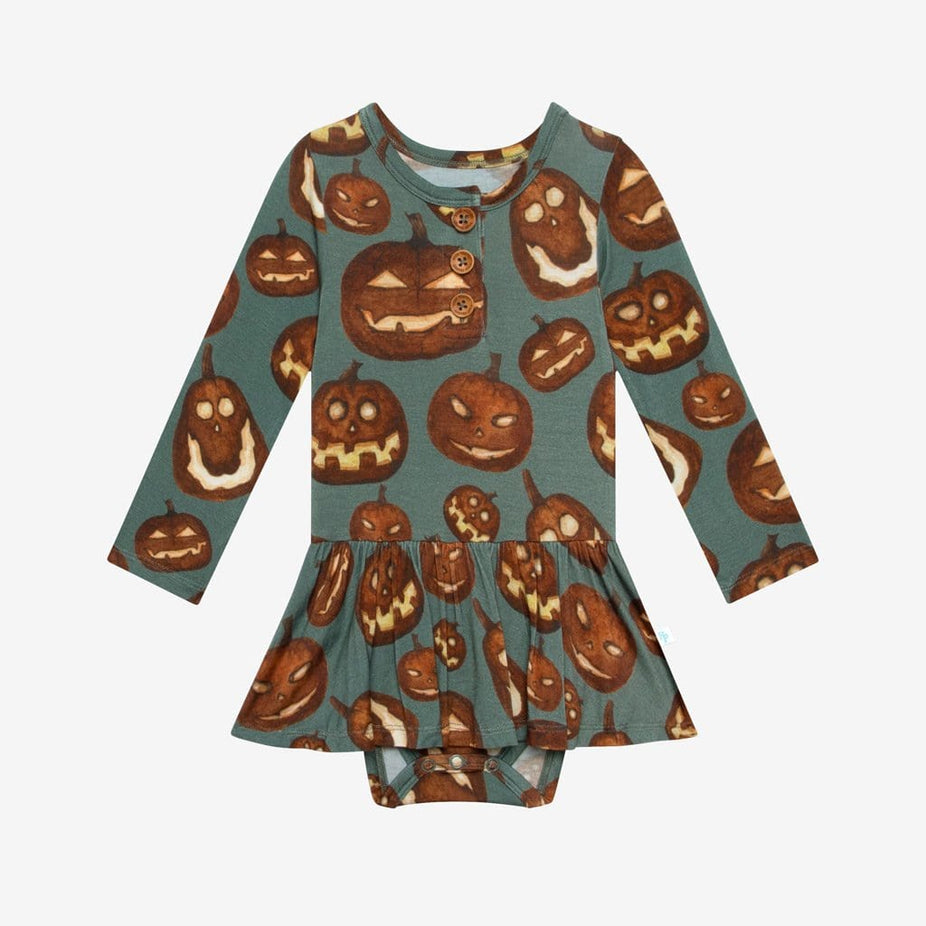 Kirby Long Sleeve Henley Twirl Skirt Bodysuit