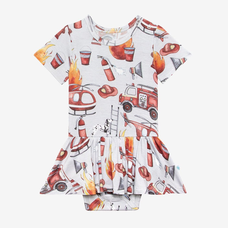Firemen Twirl Skirt Bodysuit Dress