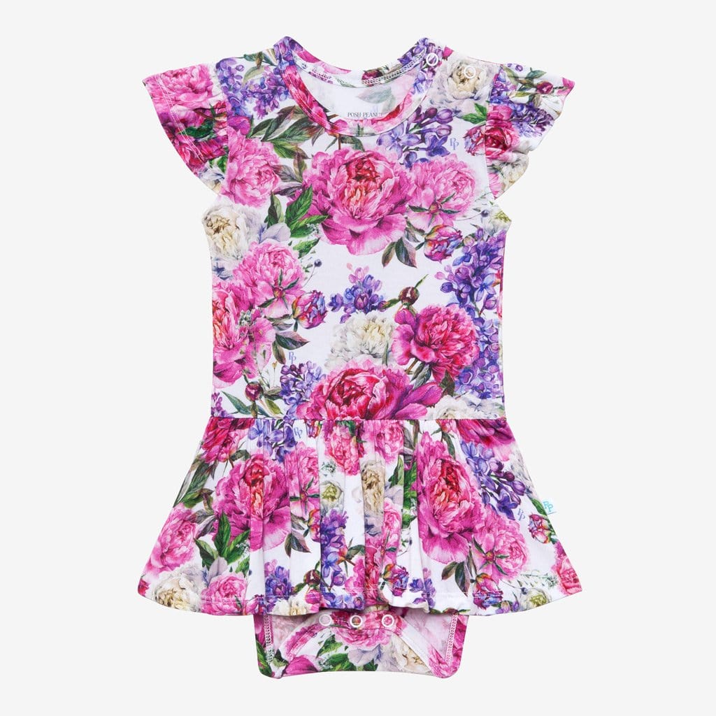Bella Ruffled Cap Sleeve Twirl Skirt Bodysuit