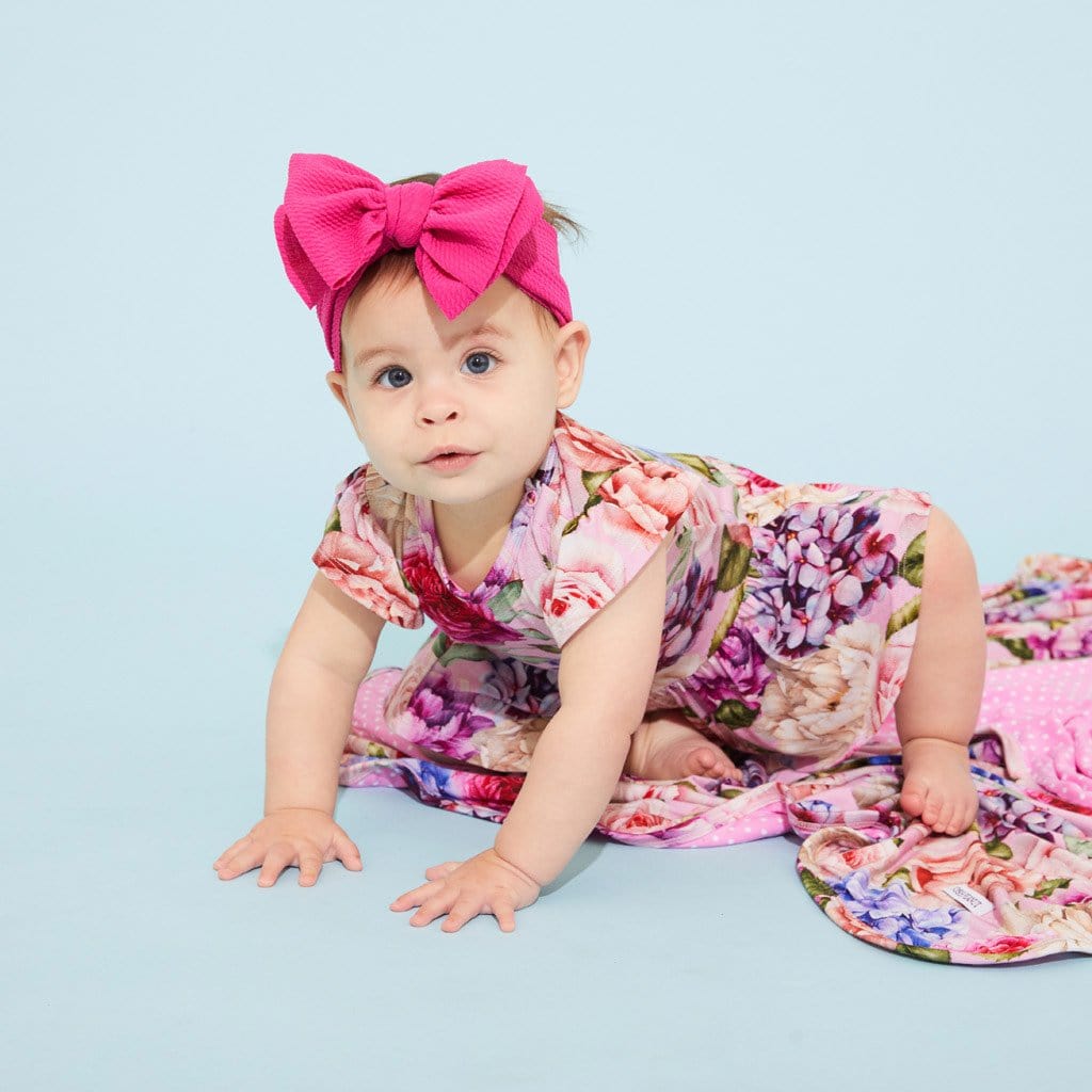 Baby on Georgette Ruffled Cap Sleeve Twirl Skirt Bodysuit