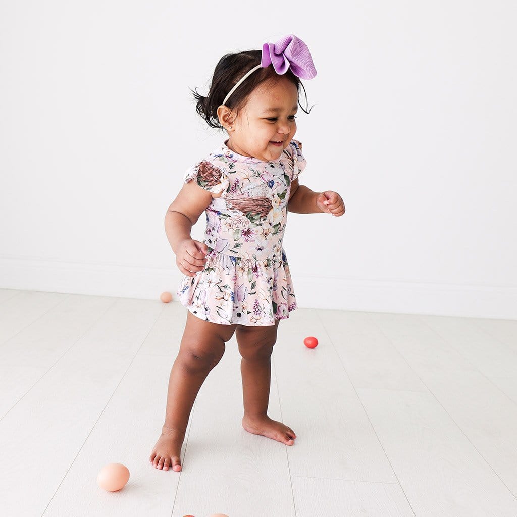 Hazel Ruffled Cap Sleeve Twirl Skirt Bodysuit