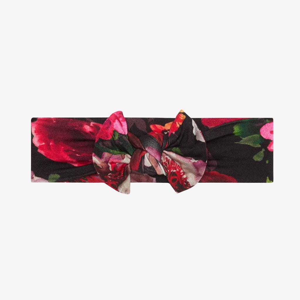 Floral Red & Black Baby Headwrap