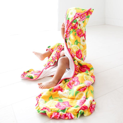 Baby on Annika Ruffled Hooded Towel