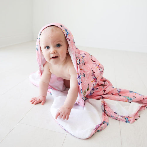 Baby on Claudine Ruffled Hooded Towel