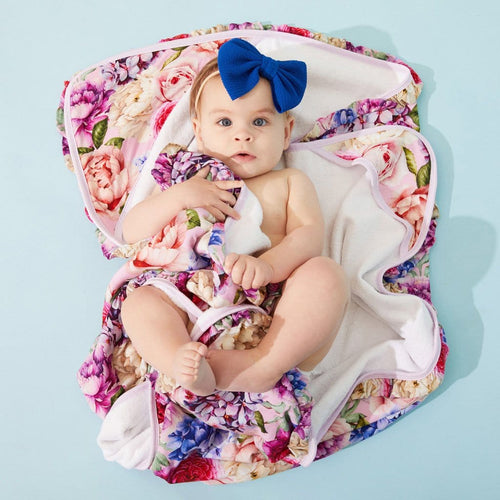 Baby on Georgette Ruffled Hooded Towel