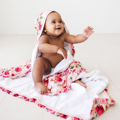 Baby on Marlene Ruffled Hooded Towel