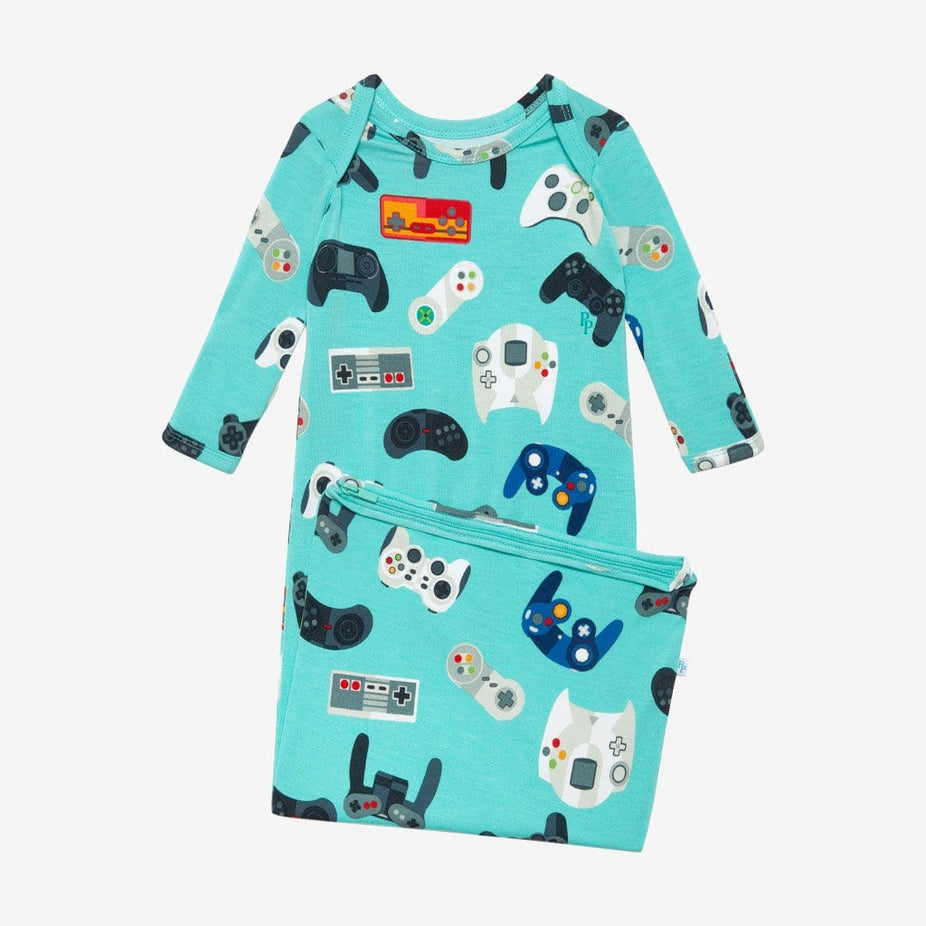 Gamer Zippered Gown in gaming controller print