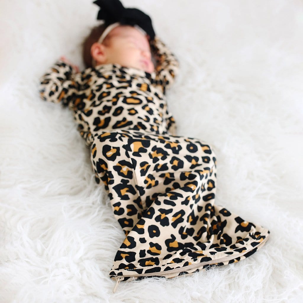 Lana Leopard Tan Zippered Gown