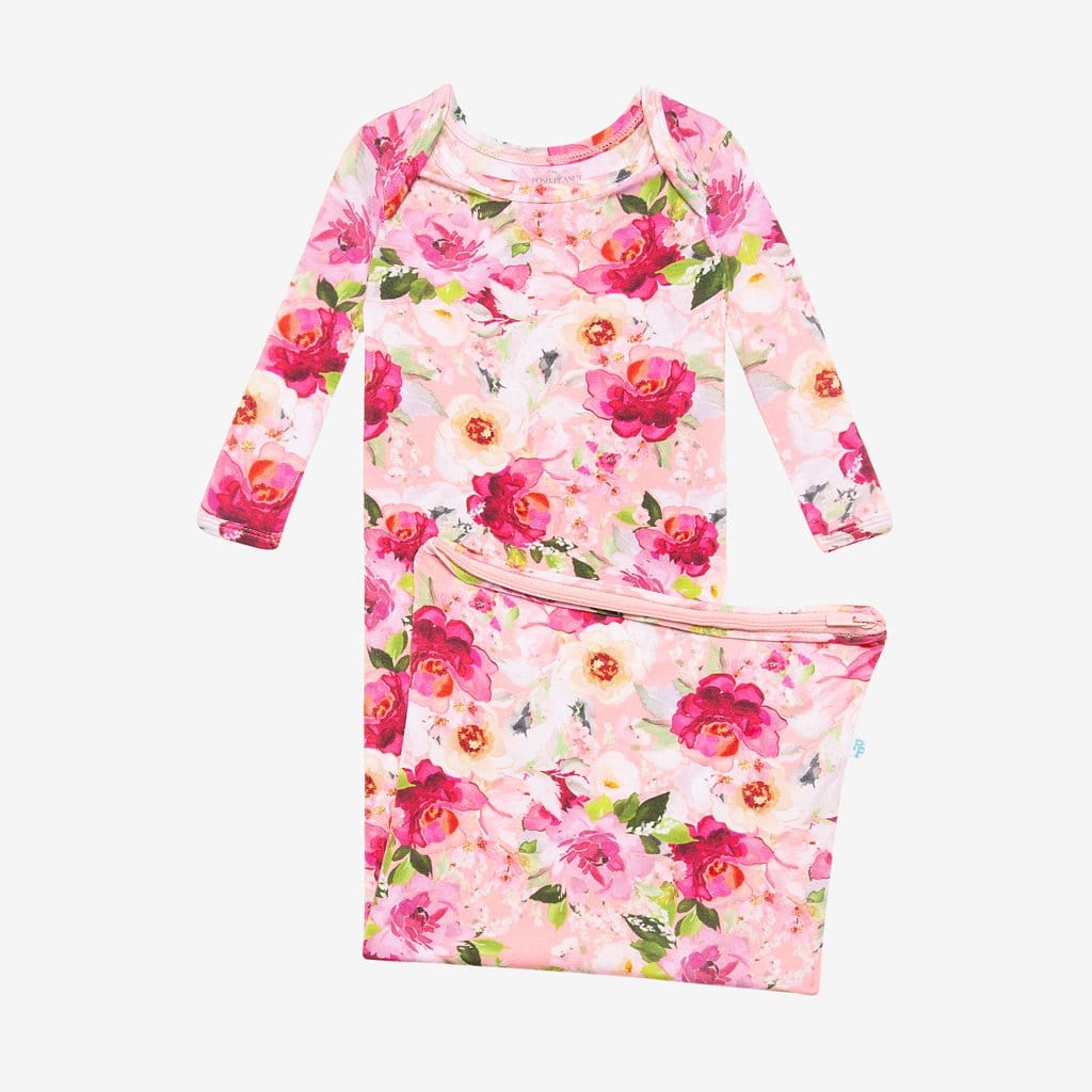 Marlene Zippered Gown with floral print