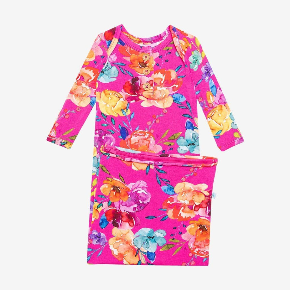Aminatu Button Zippered Gown