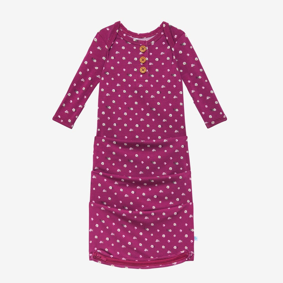Melia Button Zippered Gown