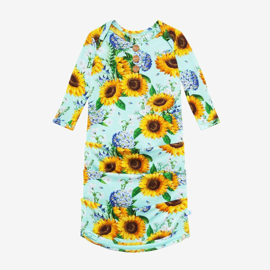Sunny Button Zippered Gown