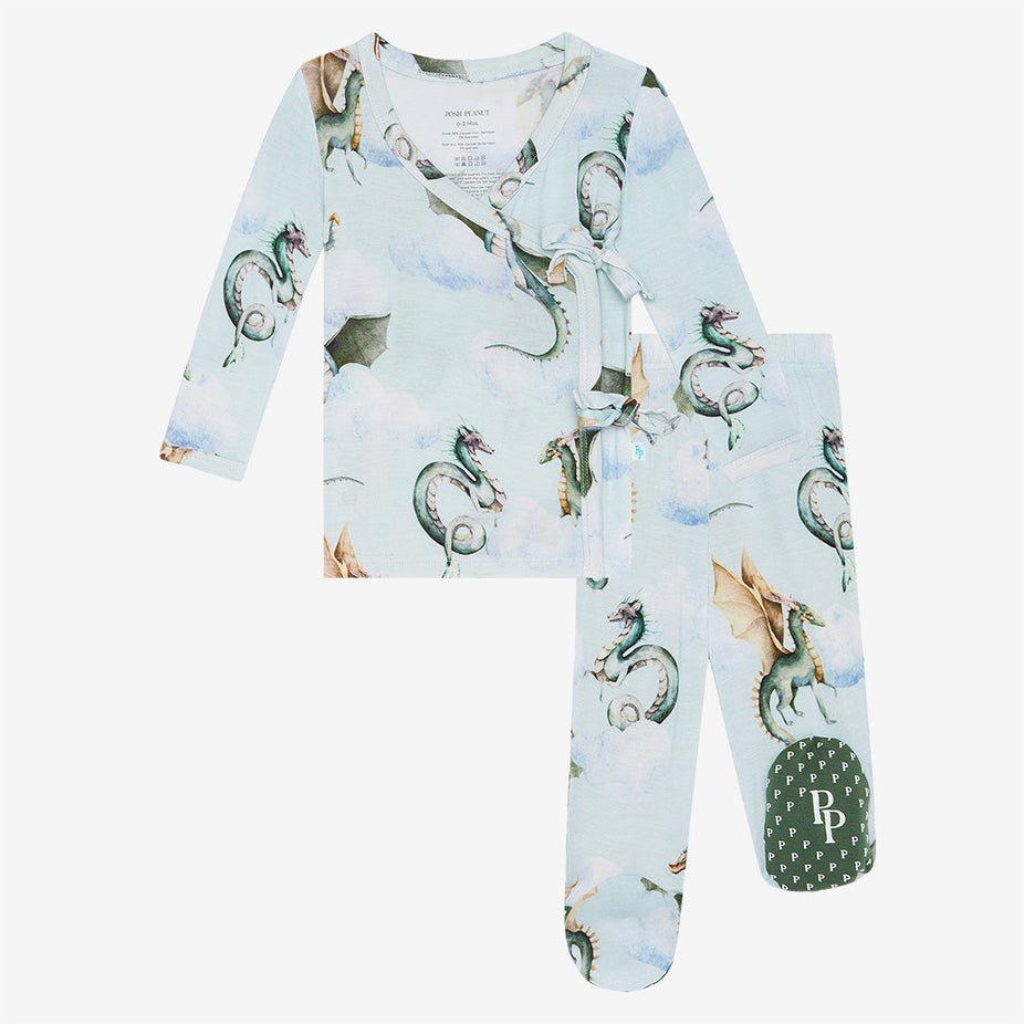 Percy Tie-Front Kimono Set