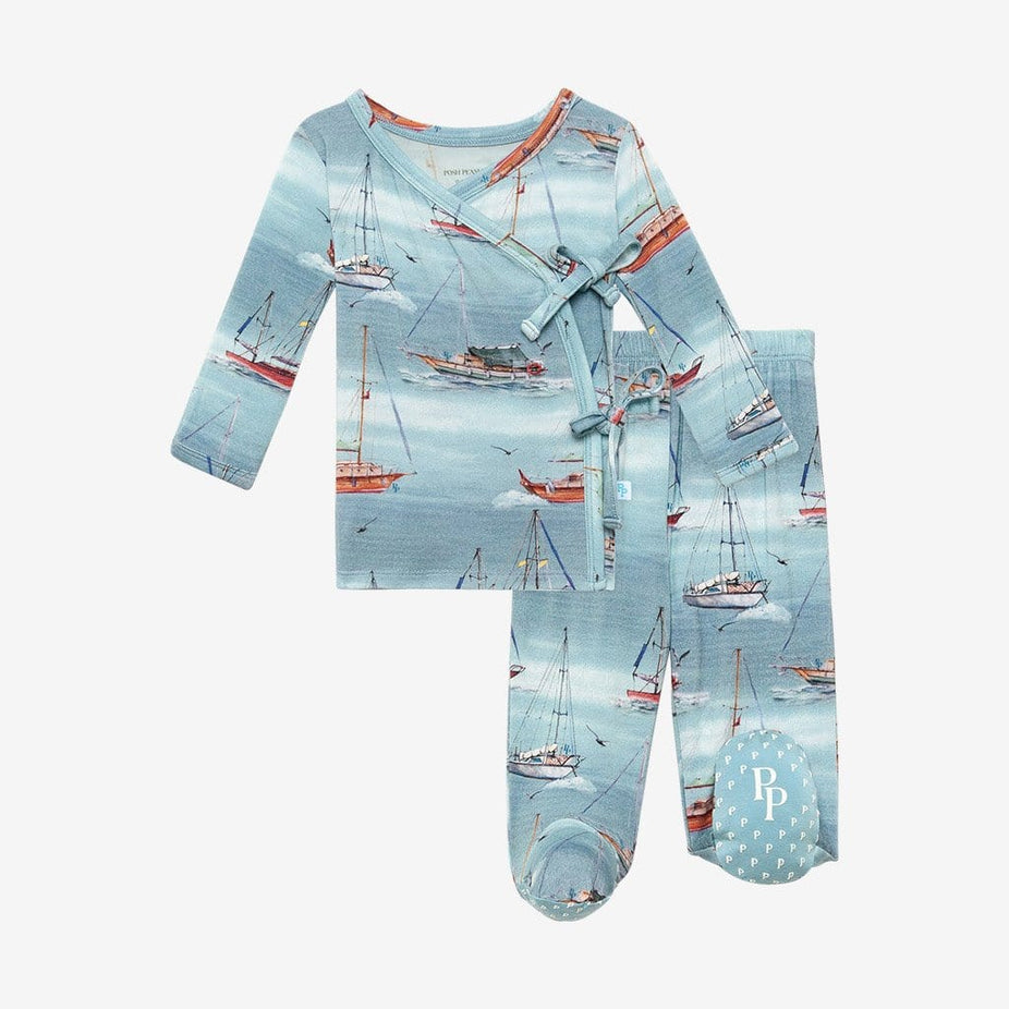 Skip Tie-Front Kimono Set