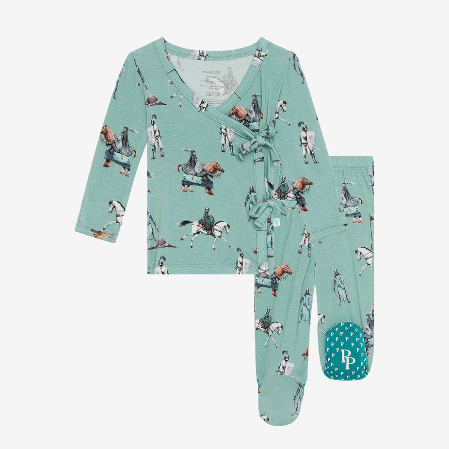 Wallace Tie-Front Kimono Set
