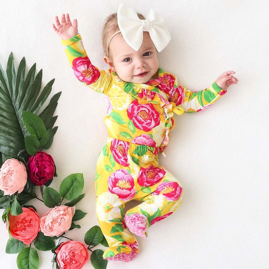 Annika Ruffled Tie-Front Kimono Set