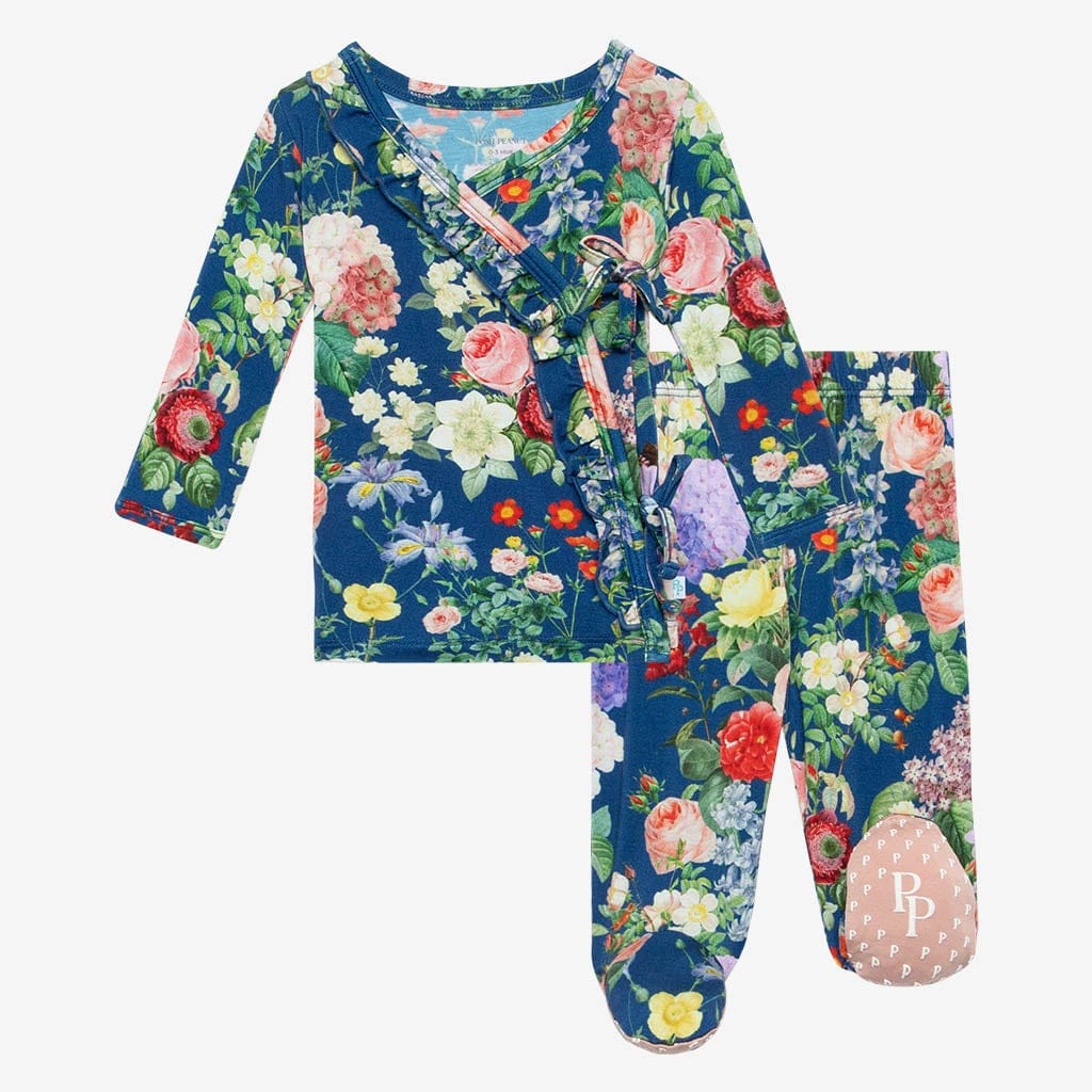 Carmen Ruffled Tie-Front Kimono Set
