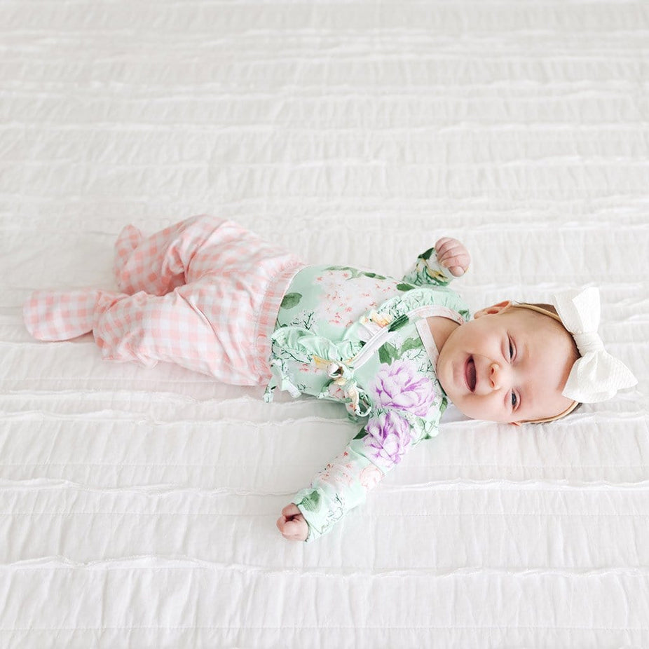 Baby wearing Erin Ruffled Tie-Front Kimono Set