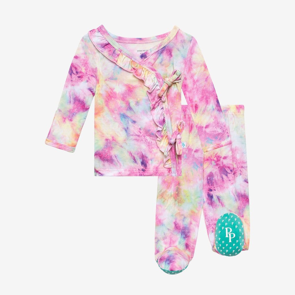 Joplin Ruffled Tie-Front Kimono Set